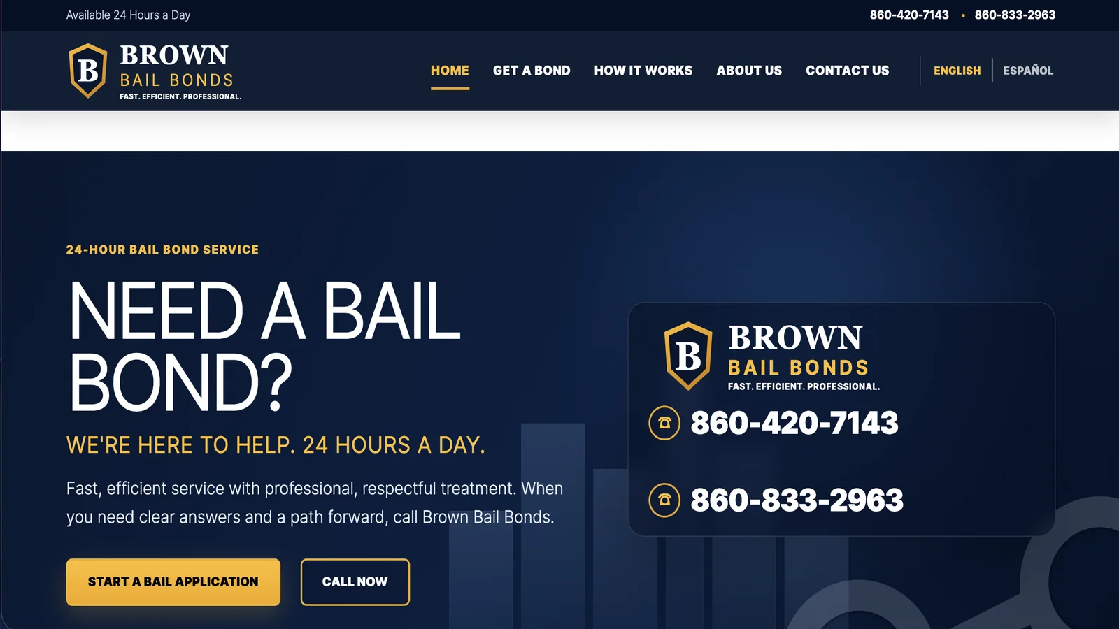 Brown Bail Bonds website