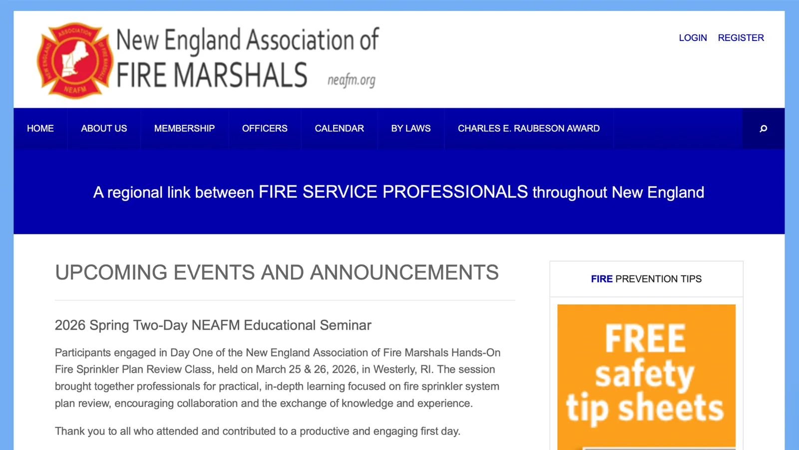 New England Association of Fire Marshals website